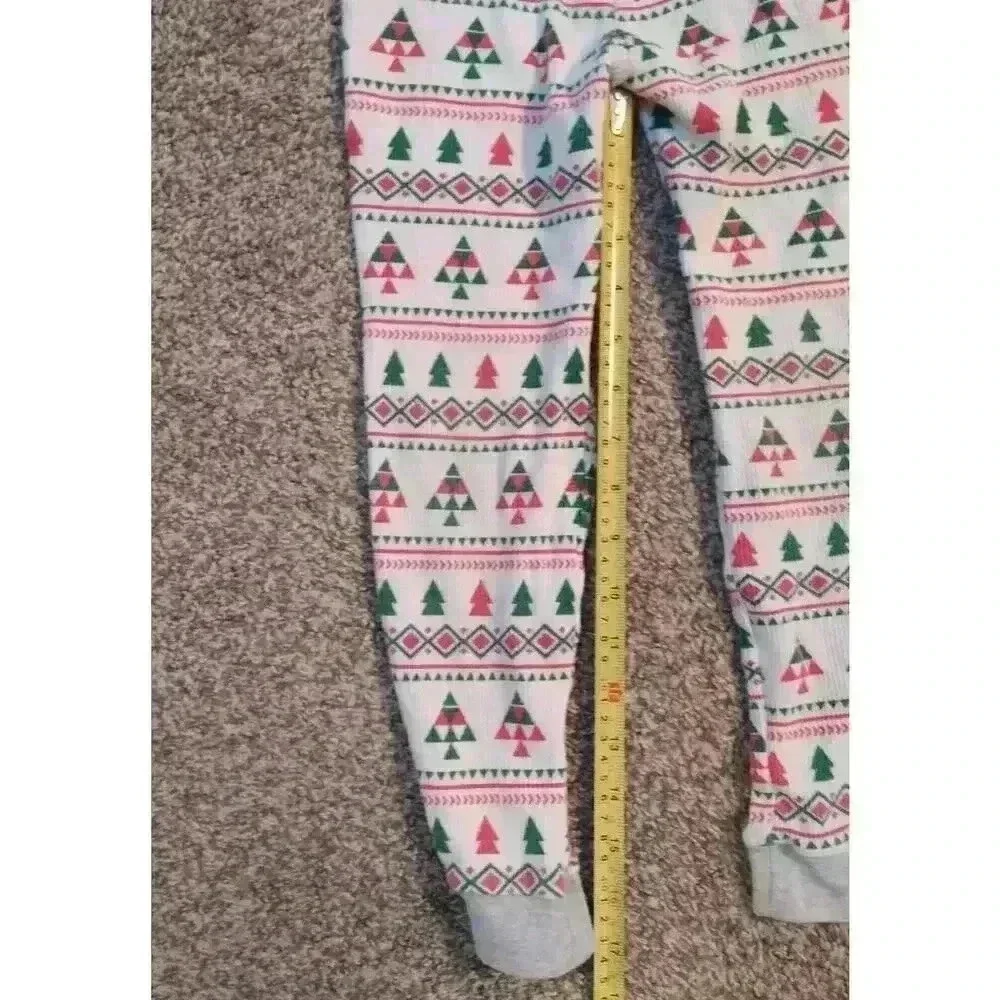 Kids Size 6 Christmas Tree Pijamas Sleepwear Nordstrom Red Green White Gray